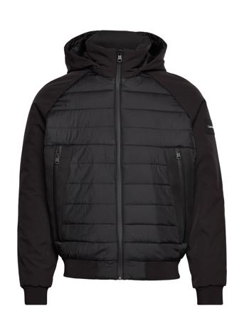 Essential Mix Media Jacket Fodrad Jacka Svart Calvin Klein
