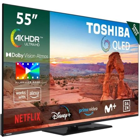 TV QLED - Toshiba - 55QV3463DG - 4K UHD - älykäs TV - musta