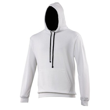 Awdis Varsity Hooded Sweatshirt / Hoodie 2XL Arctic White / Fre