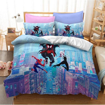 Digitaltrykt sengetøjssæt med flere temaer (3 dele): Bringer "multiverset" ind i soveværelset. Dynebetræk: 240*220 cm; Pudebetræk: 50*75 cm * 2 stk.