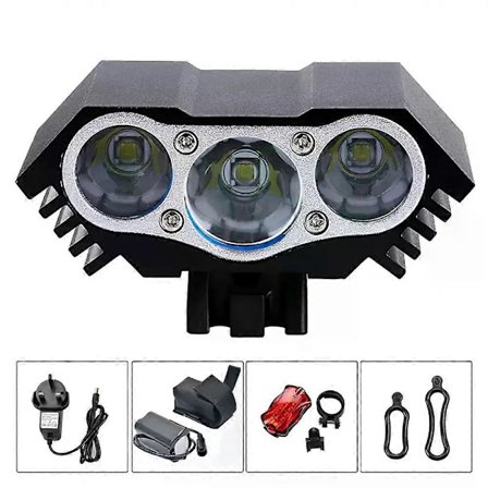 90000LM Super Stark LED Cykel Lampa Cykel Ficklampa Fram Bak Lampa Uppladdningsbar