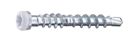 Grabber LTX28VITC Listskrue med bits 3,3 x 28 mm 100-pakning Hvit, Innfesting