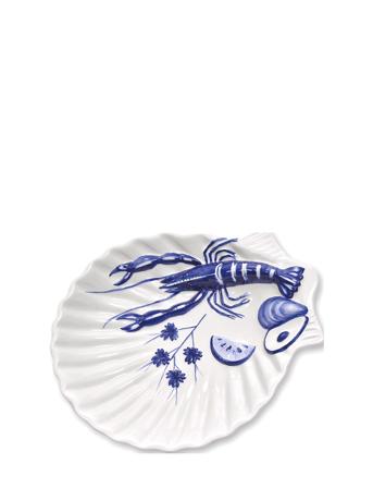 Seafood Scallop Plate Home Tableware Plates Dinner Plates Blue Familianna