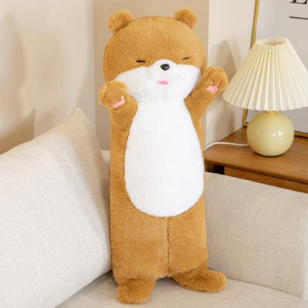 80 Cm Gul Söt Plysch Siamese Cat Kudde Toy Fylld Mjuk Plysch