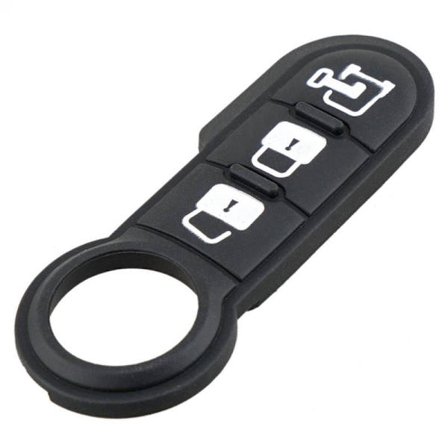 Vikbart bilnyckel-fjärrkontroll-ersättningsfodral Nyckelskal Kompatibelt med Fiat 500 Krasnopunto Bravo 3 Knappar