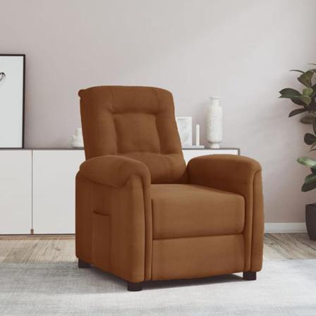 Vidaxl Reclinerfåtölj Med Uppresningshjälp Brun Mikrofibertyg Brun
