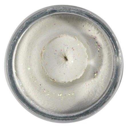 Berkley Powerbait Natural Glitter Trout Dough - Garlic White Glitter