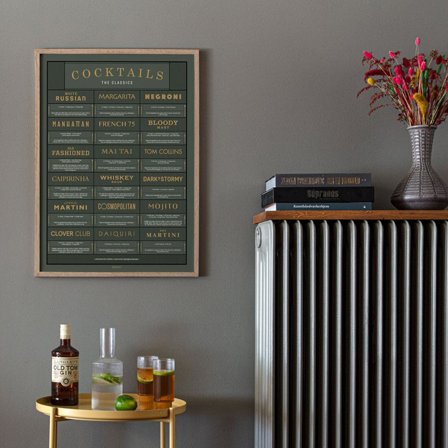 Plakat med Cocktails i 50x70 fra Gehalt — Stilrent og klassisk udtryk