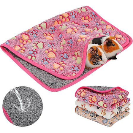 Vandtæt marsvine tæppe - Vaskbar 3-pak fleece burmåtte til små dyr