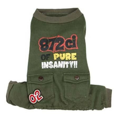 Hundoverall Insanity Grön Hundtröja Hundkläder XL