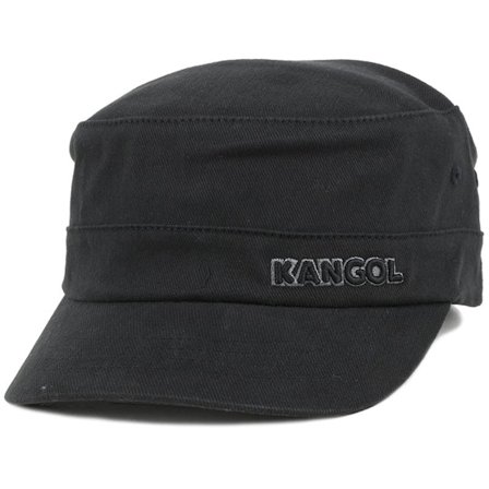 Kangol - Black army Czapka Z Daszkiem - Cotton Twill Army Cap Black Flexfit @ Hatstore