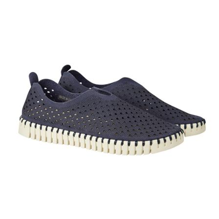Ilse Jacobsen Hornbæk Slip-ons m/hulmønster Blå, Dame Espadrillos, Størrelse: 37 EU