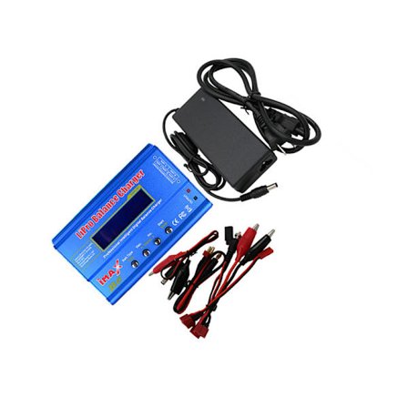 80W Balance Charger Discharger LiPo Li ION LiFe 1-6S NiMH NiCd 1-15S Batterier RC Hobby LED Balance Charger med Strømadapter 2A 20V