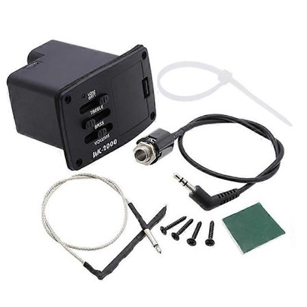 Pickups UK-2000 Ukulele Mini Gitar Pickup 2-bånds UK2000 EQ Equalizer System for Ukulele Guitarra
