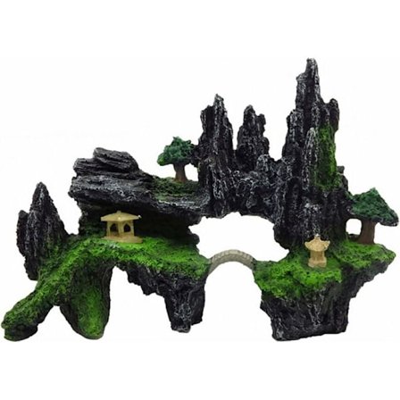 Konstgjord Dekoration för Akvarium - Bergformation - Harts 9X24X17cm