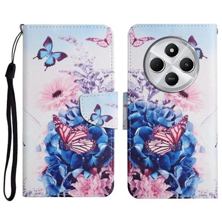 Wonderland Xiaomi Redmi 14R / Xiaomi Redmi 14C flip-etui - Lilla Sommerfugl