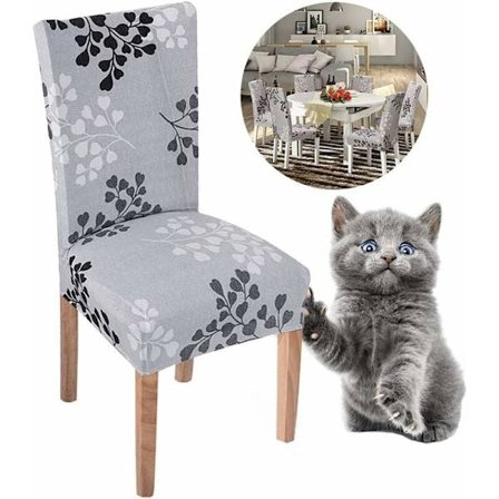 Stretch Chair Cover 4 st Elastiska Höga Ryggstolsöverdrag S