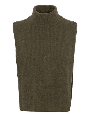 Slflinna-Mia Knit Bib B Green Selected Femme