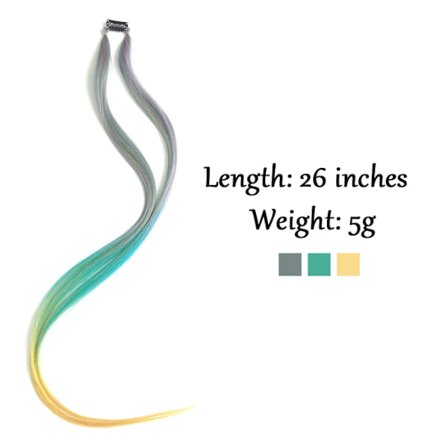 AZIR Clip On Hair Extension 10Color Ombre Rak Hair Extension Clip In Hairpieces Lågtemperatur Fiber Hårstycken