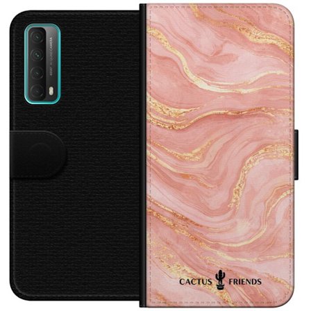 Kompatibel Tegnebogsetui til Huawei Huawei P smart 2021 Cactus and Friends – RoseGoldFlow