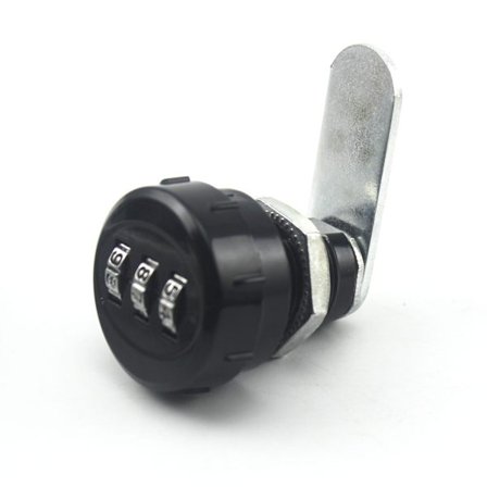 Svart kodlås Kodad låda Skåplås Digital mekanisk 3-siffrig kombinationskod Zinklegering för skåp Skåp Låda