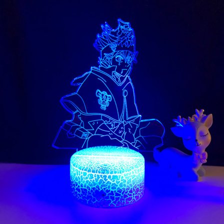 3D Illusion Lamp Anime Clover LED Nattlampa Rem