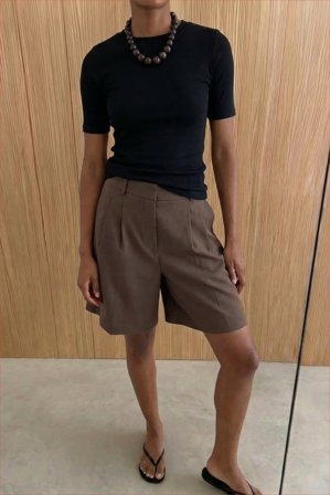 NA-KD weite Shorts mit mittlerer Taille - Bermudashorts - Braun - EU 32