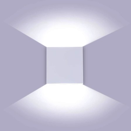 Hvid væglampe dæmpbar, varm hvid, 12W, touch væglampe