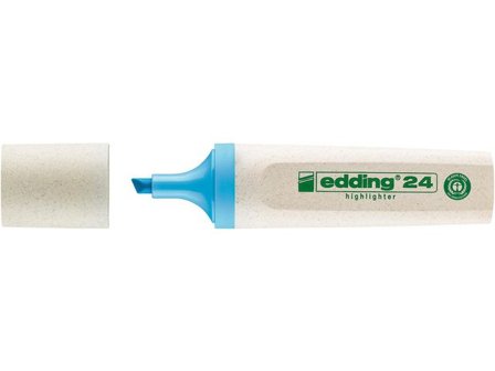 edding Överstrykningspenna 24 EcoLine platt pennkropp mejselformad spets 2–5mm linjebredd blå - Lyreco - Kontorsmaterial - Pennor - 