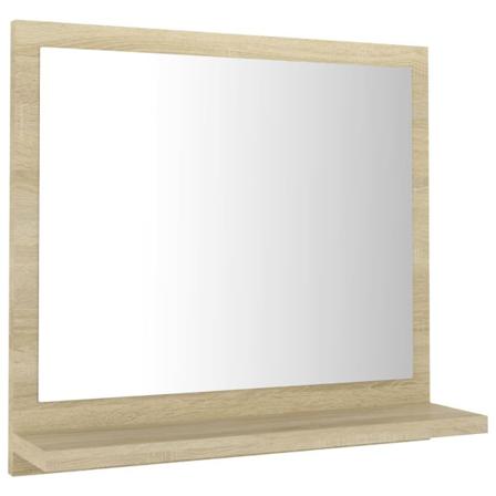 Vidaxl Badrumsspegel Sonoma-ek 40x10,5x37 Cm Konstruerat Trä Brun