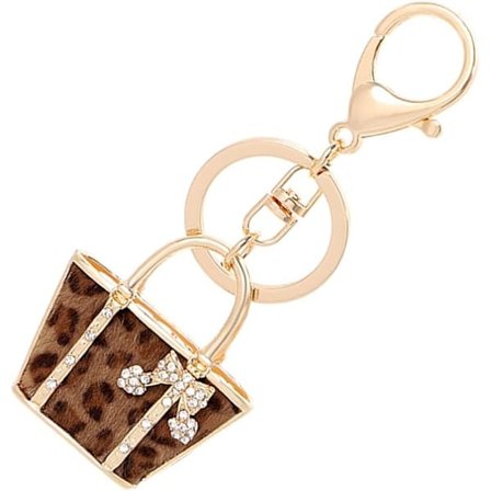 Kjede Nøkkelring Håndveskeform Rhinestone Charms Kvinner Henger Legering Unik