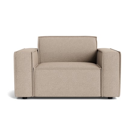 Lyon Sessel Moderner Sitzkomfort in Loop Beige, die perfekte Ergänzung zum Lyon Sofa für Ihr Wohnzimmer, Breite 80cm, zeitloses Design.