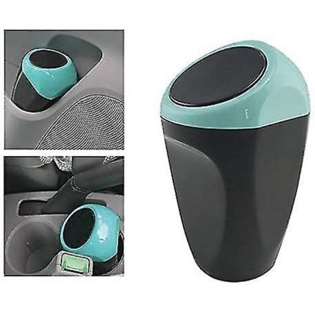 Mini Bil Søppelbøtte Plast Avfall Søppelbøtte 16x8cm Søppelbøtte Oppbevaringsbeholder For Bil Interiør/kontor/hjem (blå-mini Søppelbøtte)
