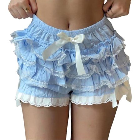 Lagsdelt Blonde Volang Truser Frivole Bloomers For Kvinner