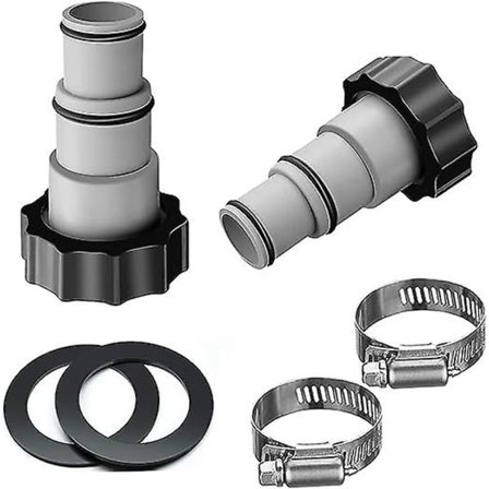 Pool Adapter för Intex Pool Anslutningsset Slangadapter 32-38mm för Poolpumpar