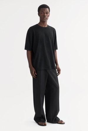 Soft Goat - Men's T-shirt - Men cashmere sweater - S - Black