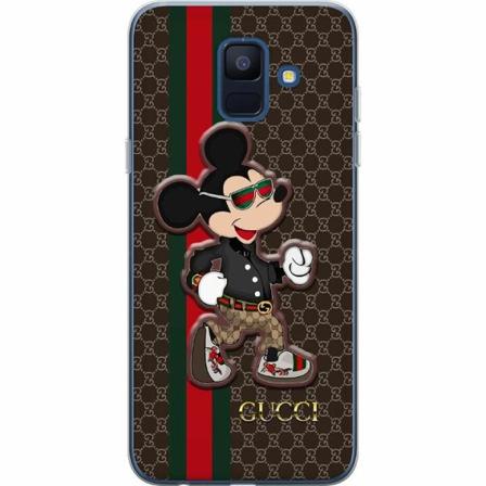 Samsung Galaxy A6 (2018) Genomskinligt Skal Cc Happy Mouse