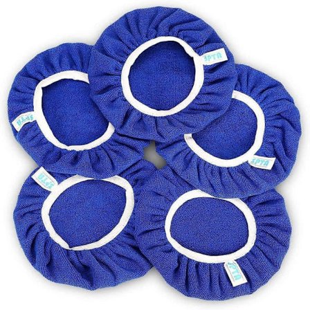 5 stk (225-250mm) Mikrofiber Poleringskopper, Bilpoleringspute Bonnet Poleringspute Poleringsputer Polering Elektriske Kopper for Orbital 