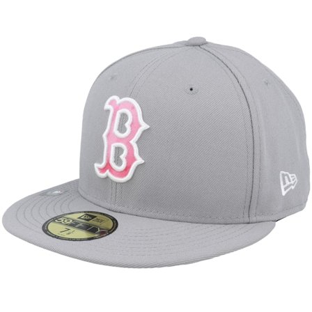 New Era - MLB Grey fitted Czapka Z Daszkiem - Boston Red Sox MLB22 Mothers Day 59Fifty Grey Fitted @ Hatstore