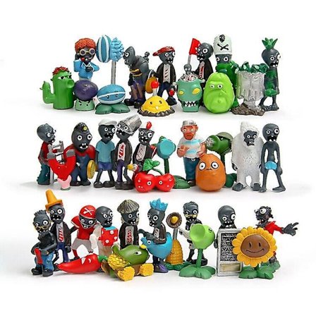 40 stk Plants vs Zombies Lekefigurer PVC-leketøy