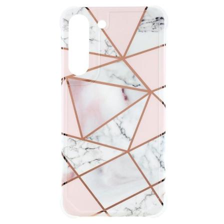 Marble Samsung Galaxy S22 Plus Etui - Lyserød / White Tile Multicolor