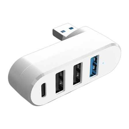 180° Roterbar 4 Port USB 3.0 2.0 Hub USB C Höghastighetsdataöverföring Hårddisk
