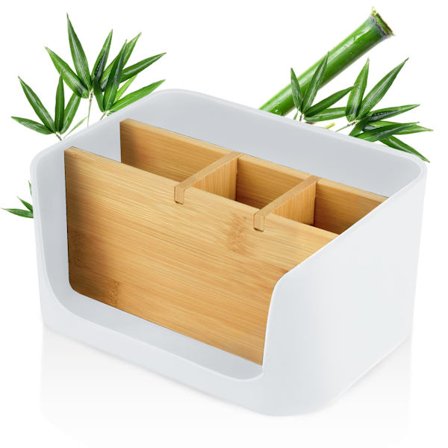 ECO skrivebordsorganisator, bord, kontor, kosmetikorganisator, mobiltelefon- og tabletholder, penholder, skrivebord, brevbakke, hvid