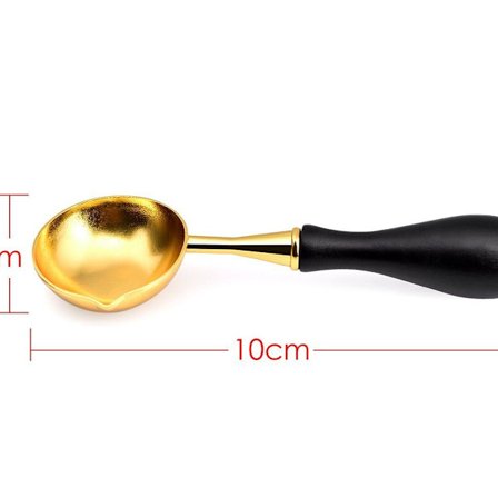 Voks ske med træhåndtag til forseglingsstempler til voksforseglingsstempler