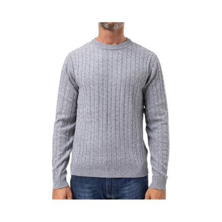 Sun68, Round-neck Knitwear Grijs, Heren, Maat:L
