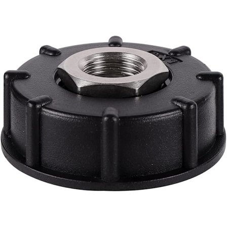IBC S60X6 Vattentanksadapter Grovgänga med Slangkoppling Rostfritt Stål Ventil Utlopp (1/2" Invändig gänga)