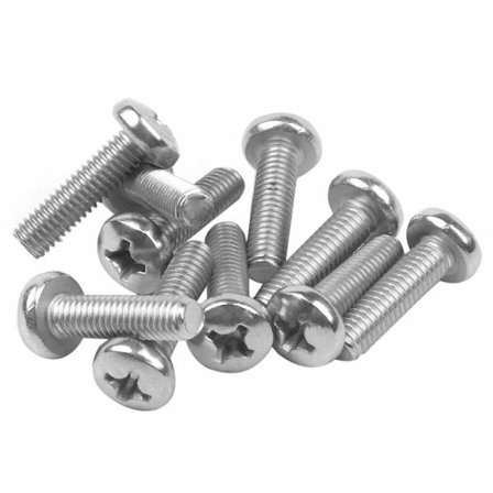 Rustfritt stål Pan Head Skrue Rundt Hodeskrue Bolt M6X22Mm 10Pcs