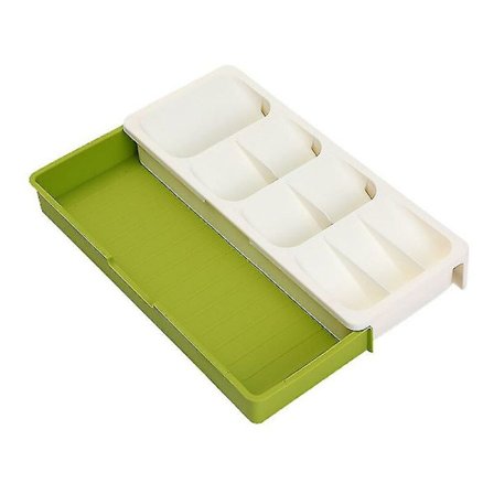 Kompakt Opbevaringsbakke til Bestik, Køkken Skuffe Bakke Organizer til Knive, Gaffler