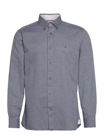 Melange Dobby Rf Shirt Skjorte Uformell Grå Tommy Hilfiger