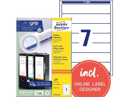 AVERY Etikett pärm 192x38mm 700/fp - Lyreco - Emballage och lagerutrustning - Etiketter och godsmärkning - Specialetiketter